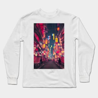 Tokyo Neon Japan Night Street Light Vibes <3 Long Sleeve T-Shirt